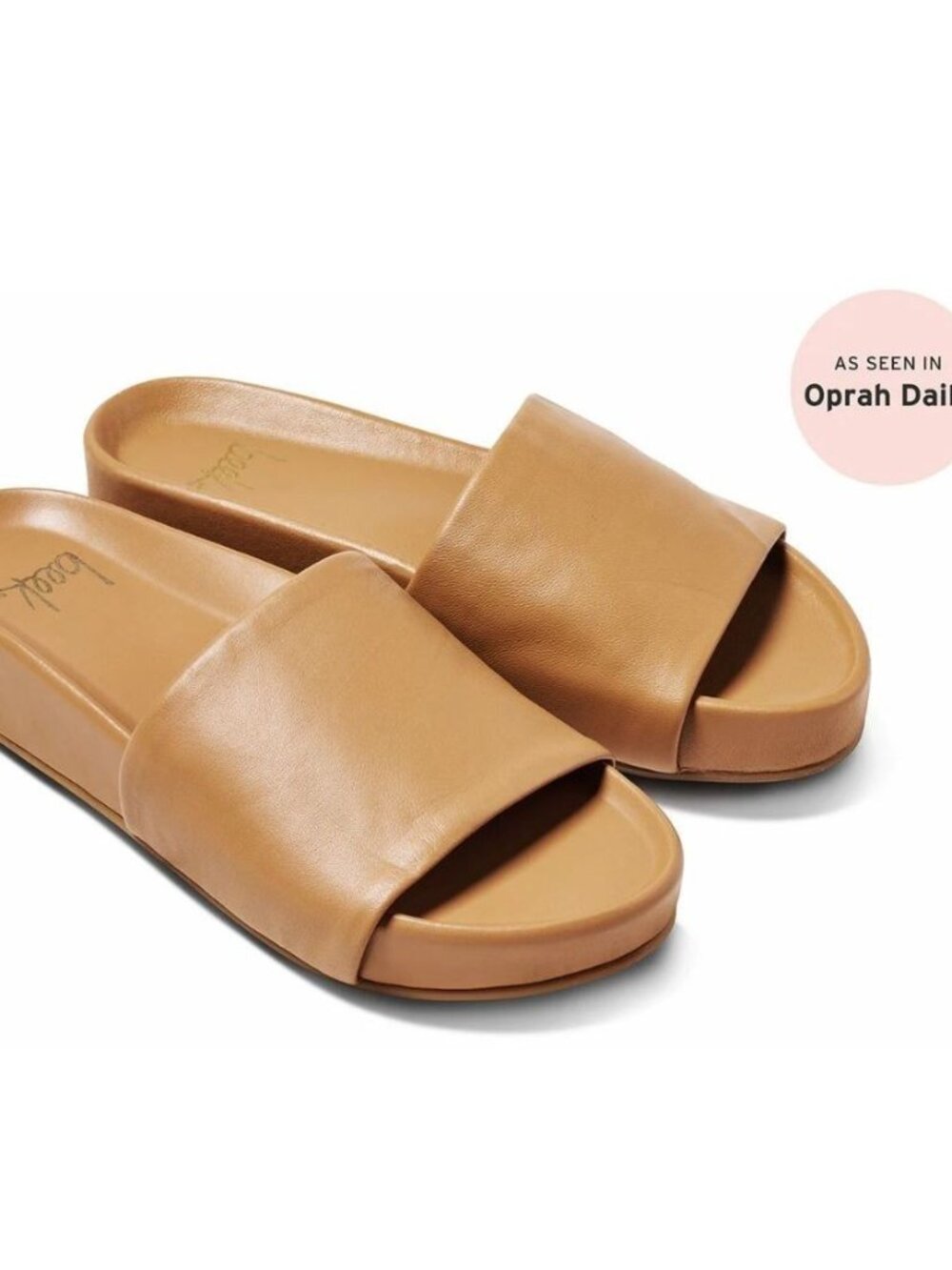 NEW w/Box Beek Pelican Leather Platform Sandals Honey Size 9